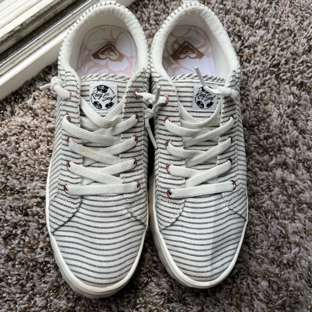 Roxy Surf Sheilahh Platform Striped Sneakers - image 3